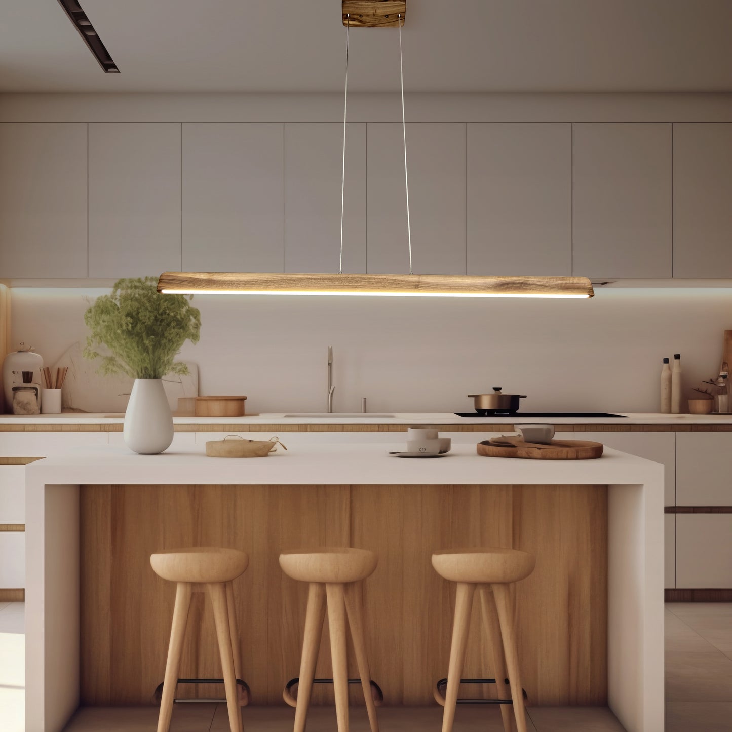 Gilbert Wood Linear Pendant Light
