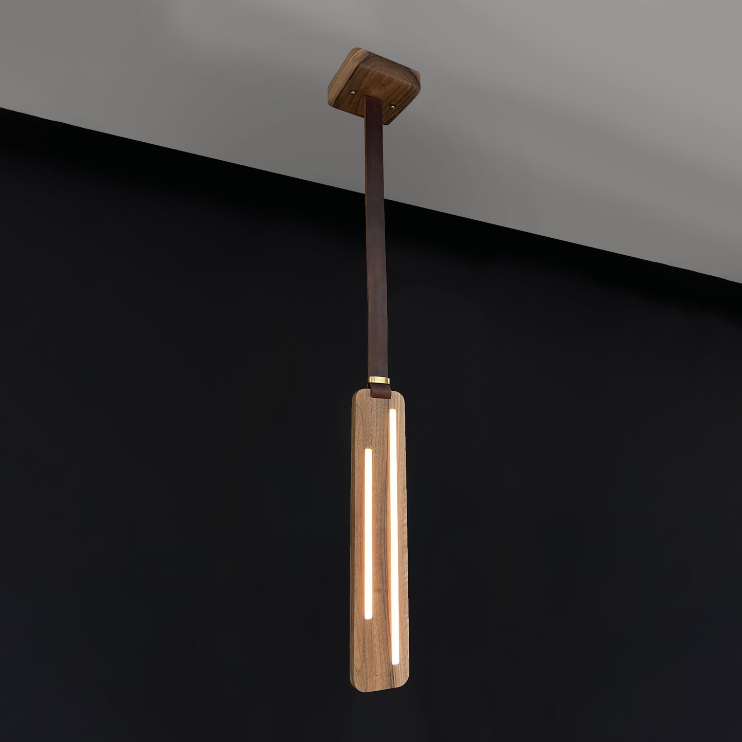 hanging sconce made of wood