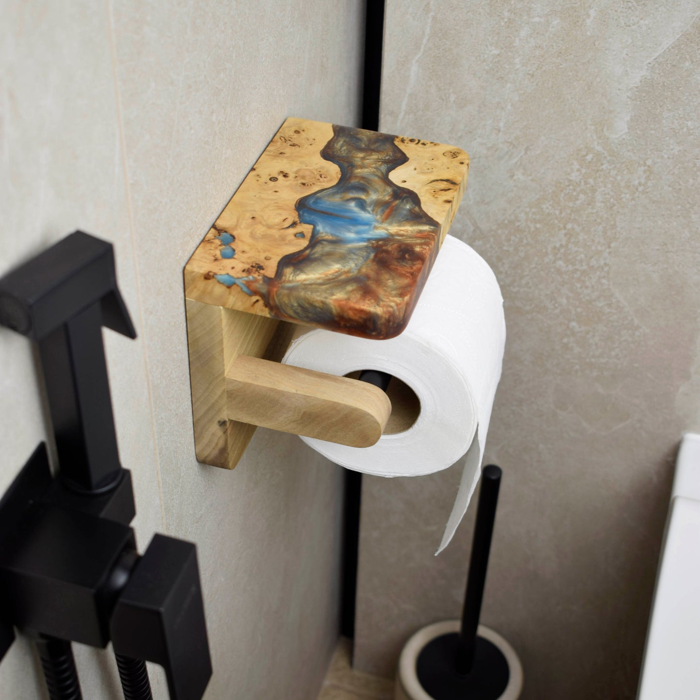 Roll Holder with Phone Shelf