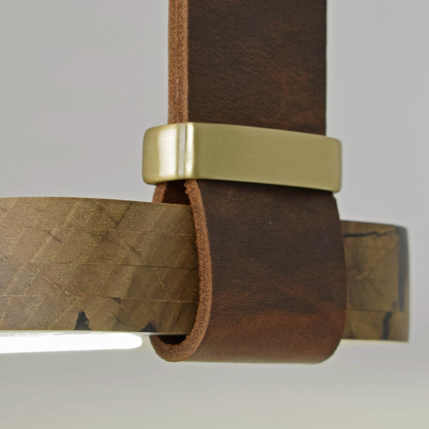 genuine leather and brass