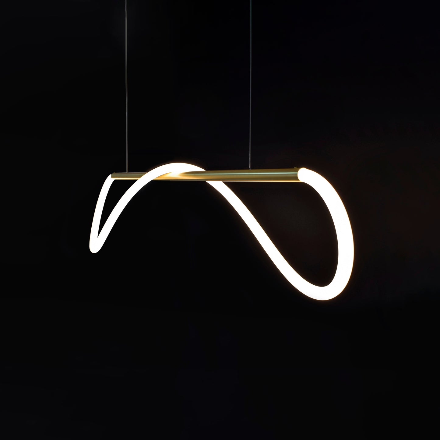 golden chandelier in the kitchen