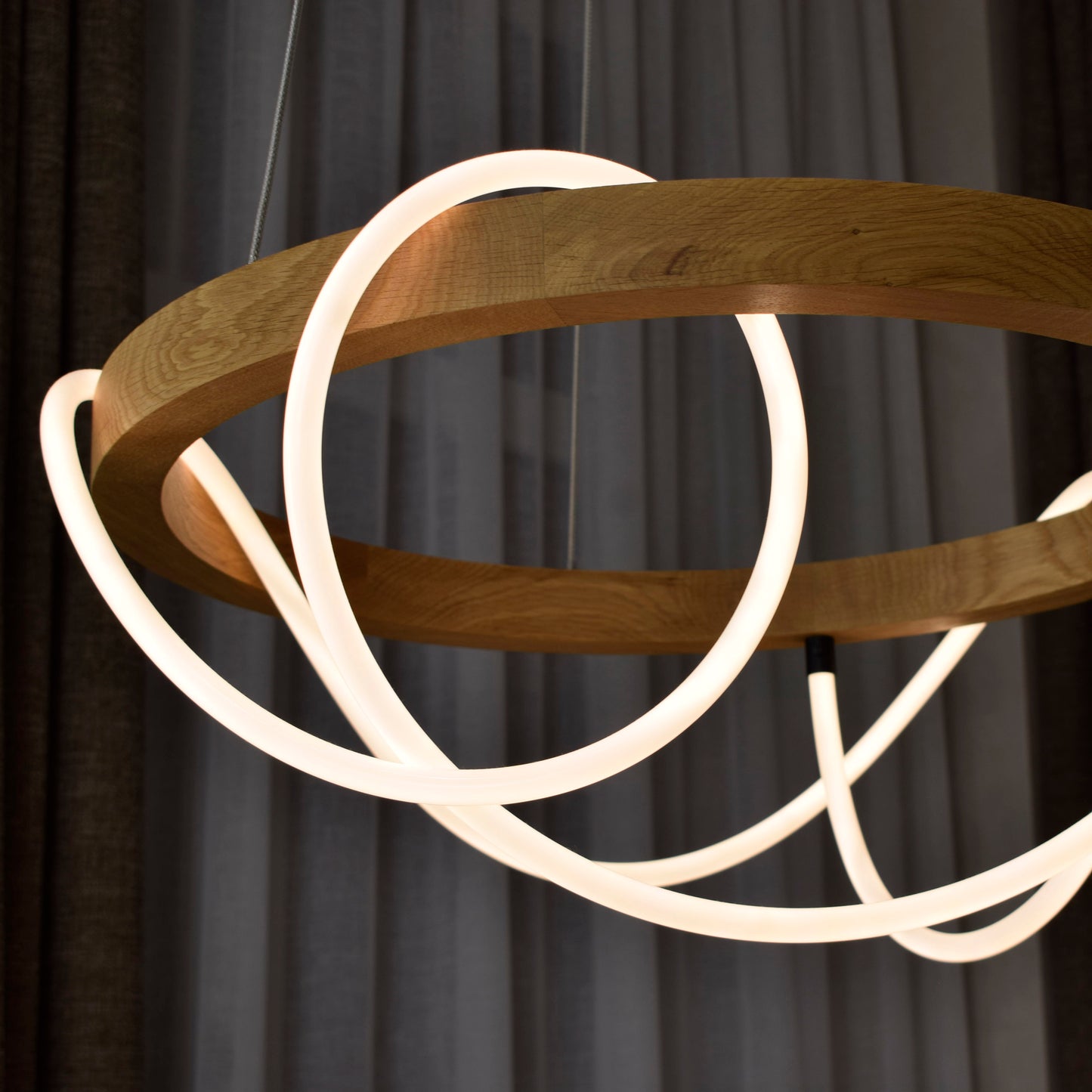 Charlotte Wood Round Chandelier