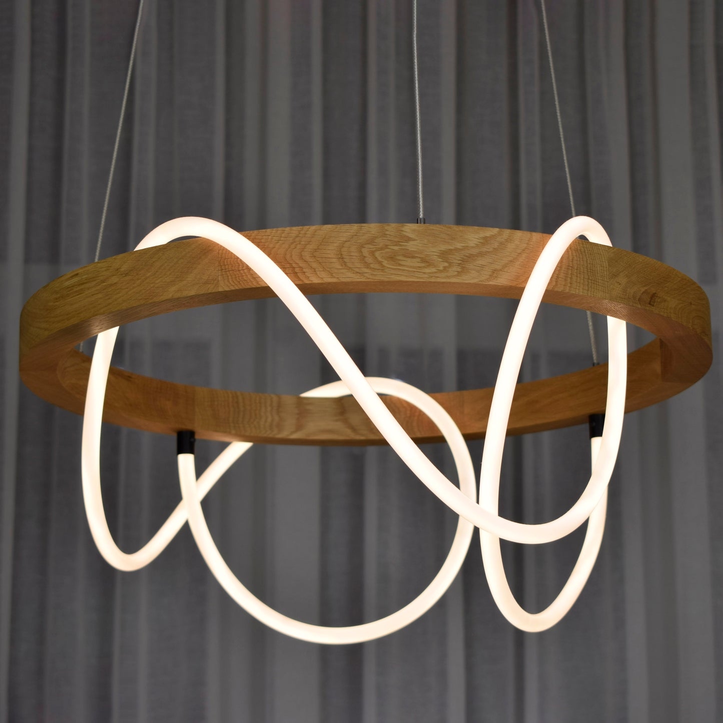 Charlotte Wood Round Chandelier
