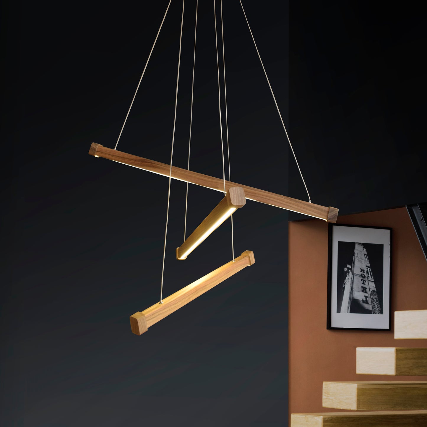 Ontario Contemporary Wood Chandelier for dining room