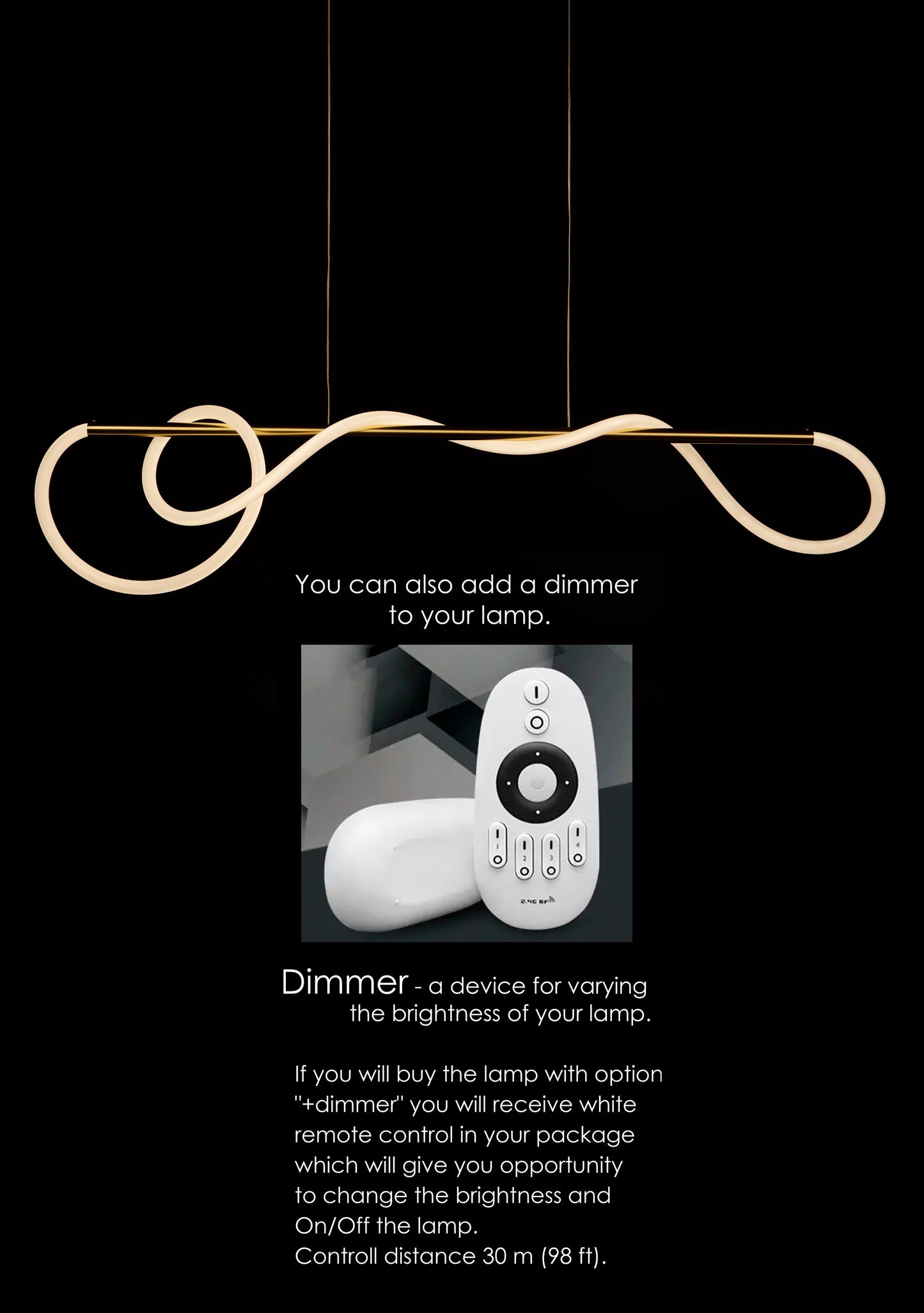 Dimmer for the pendant lamp