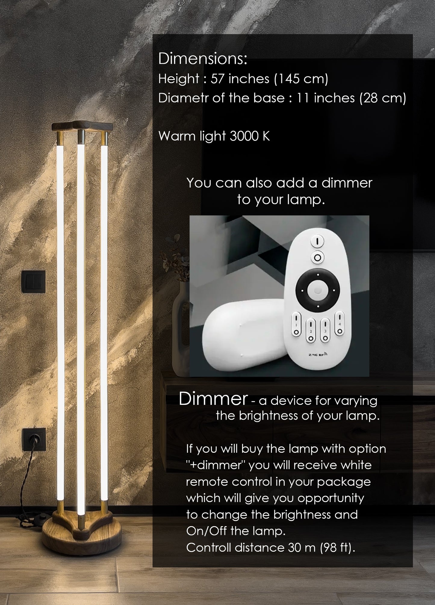 Dimmer for floor lamp