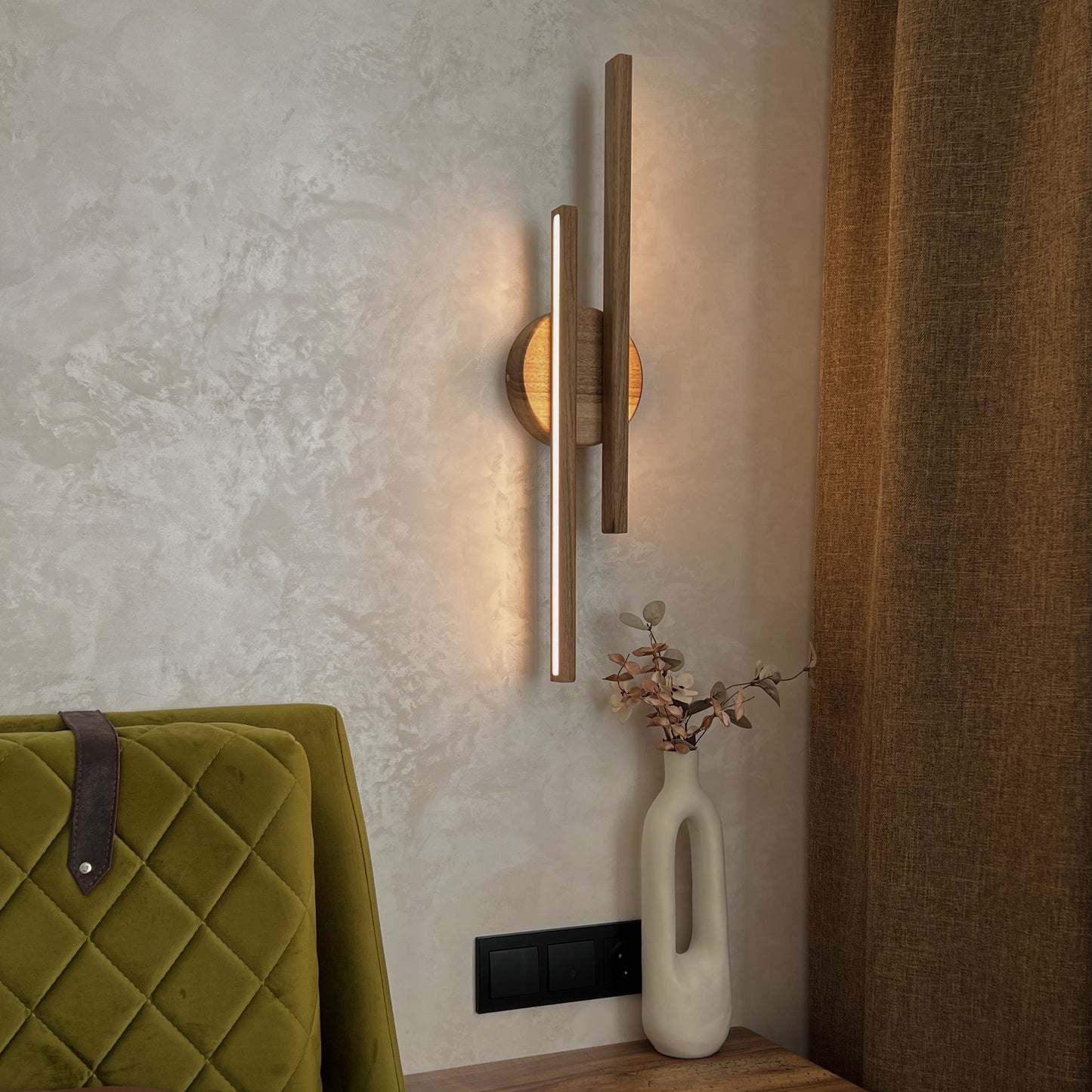 Midland Wooden Wall Light