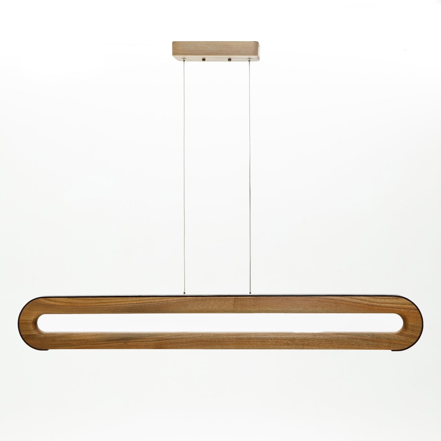 Oval Wood Pendant Light Fixture