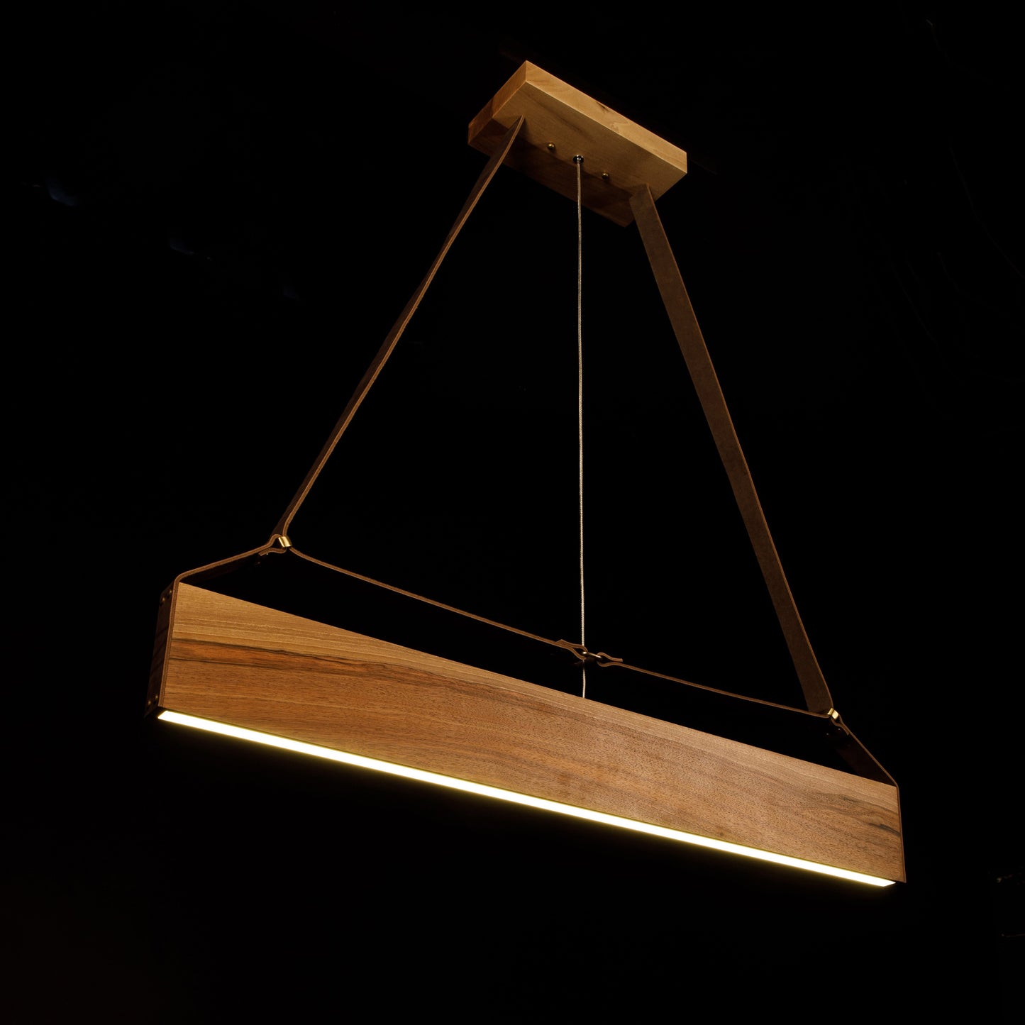chandelier above the kitchen island
