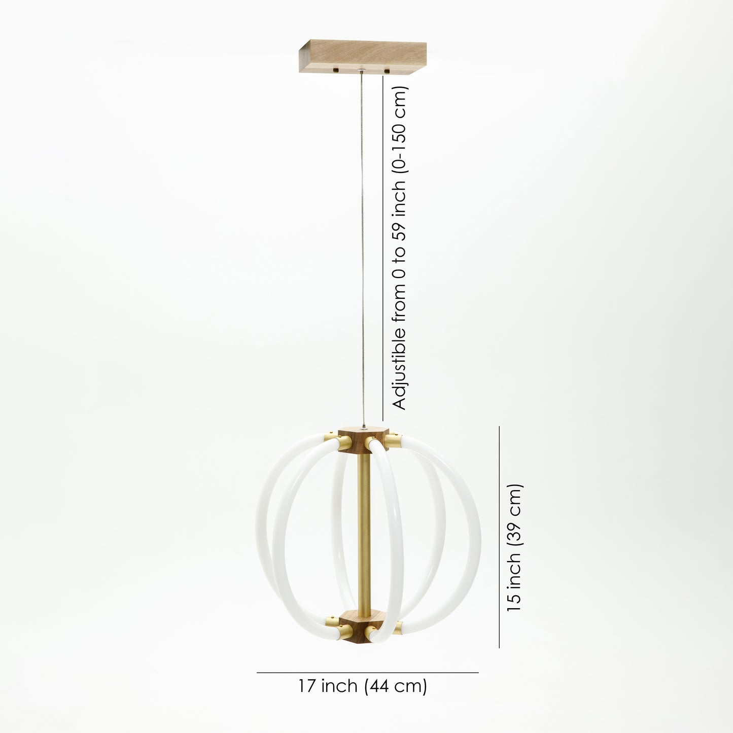 the dimensions of the hanging lamp