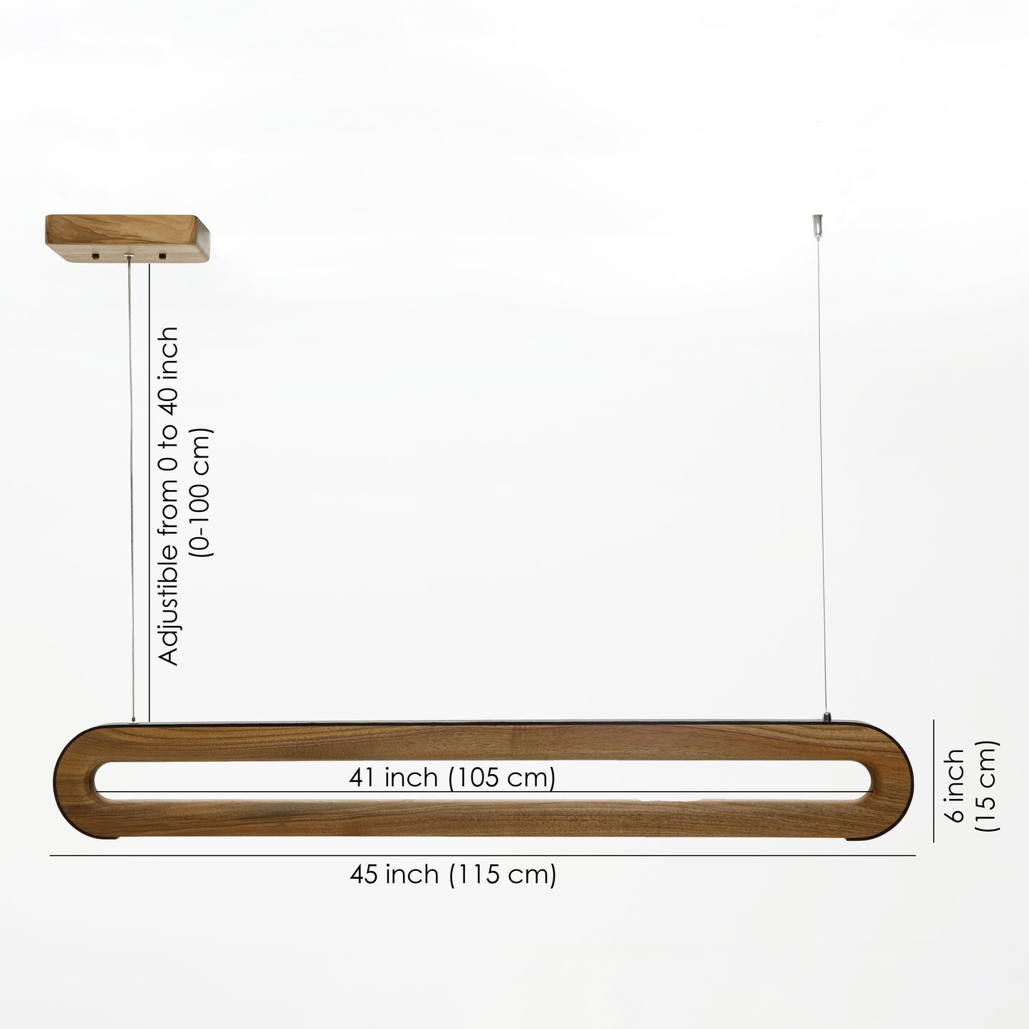 dimensions Linear Pendant Light Oval
