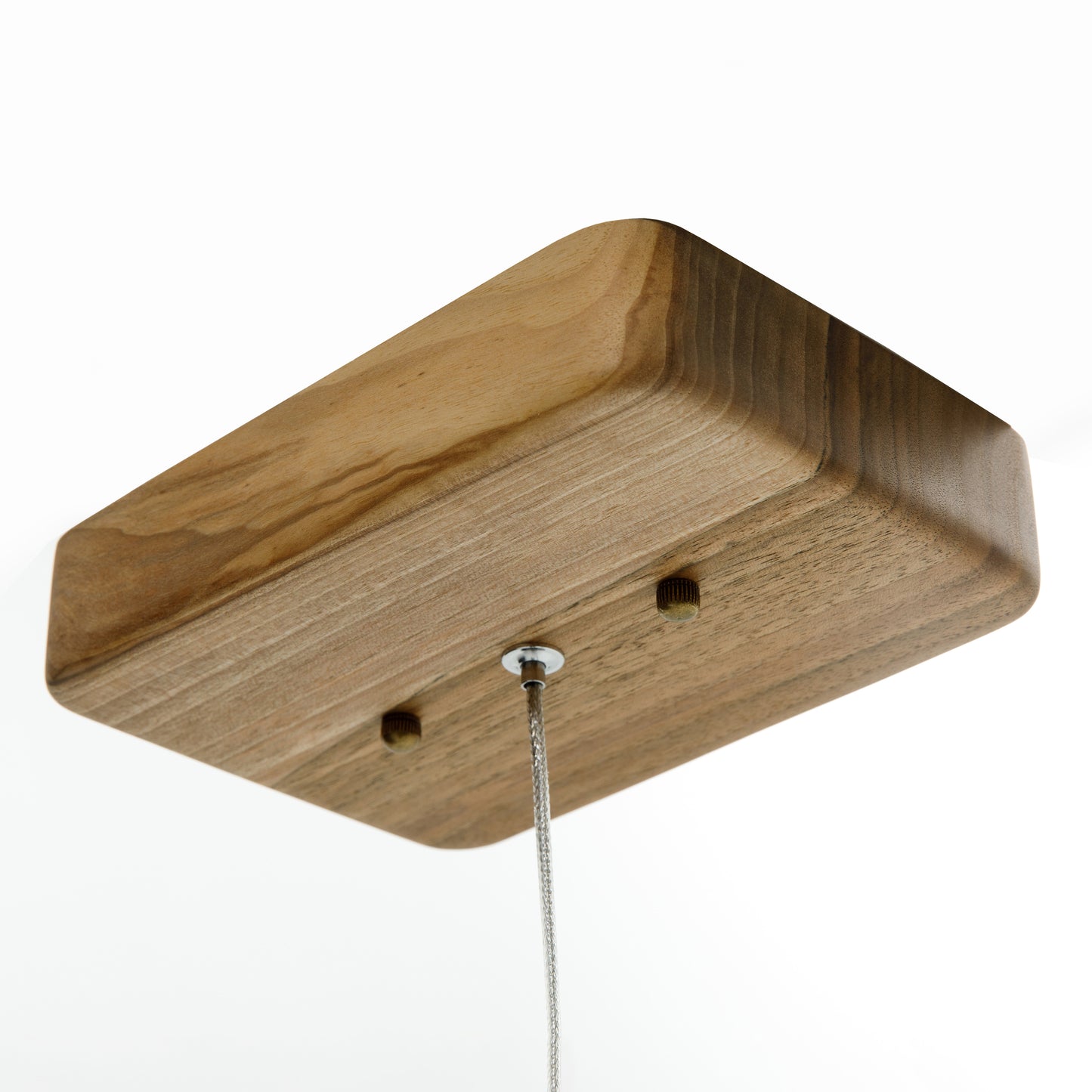 fastening of a chandelier made of solid walnut
