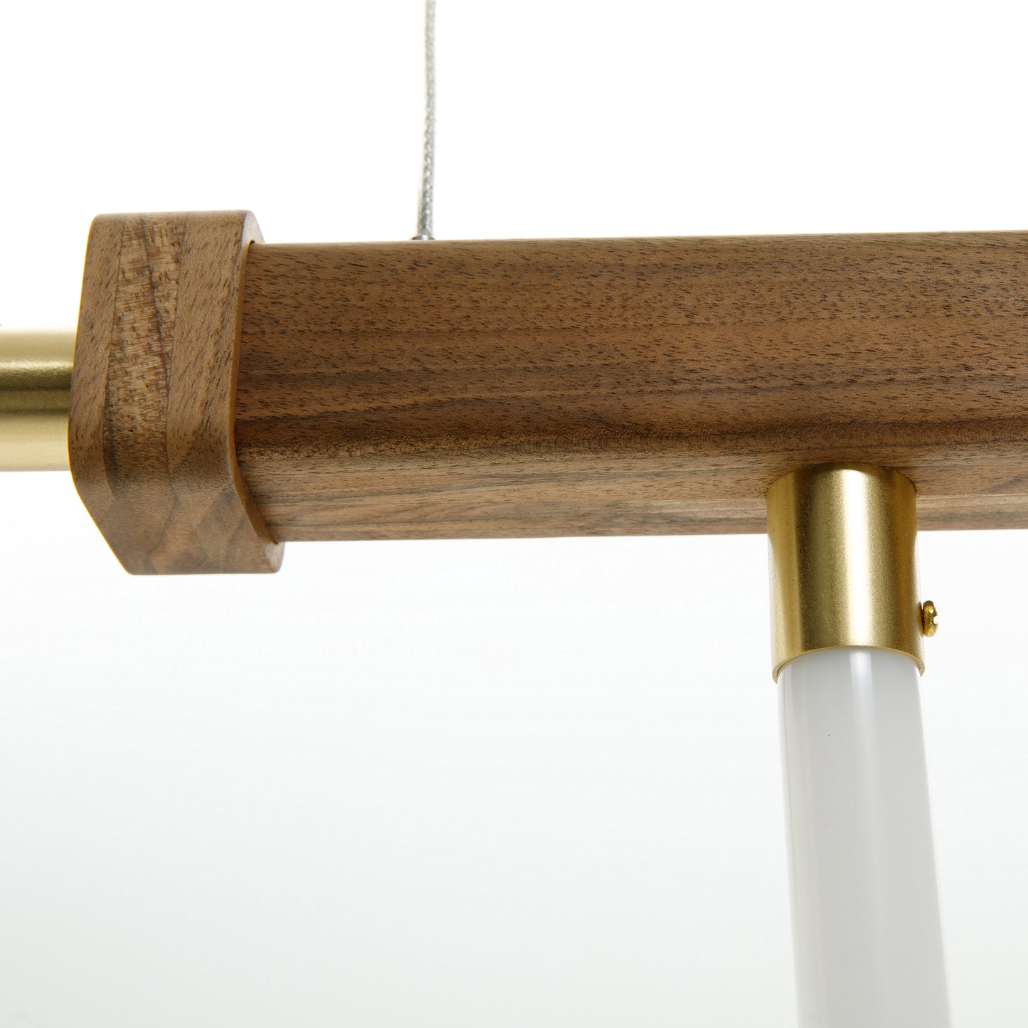combination of wood and real brass
