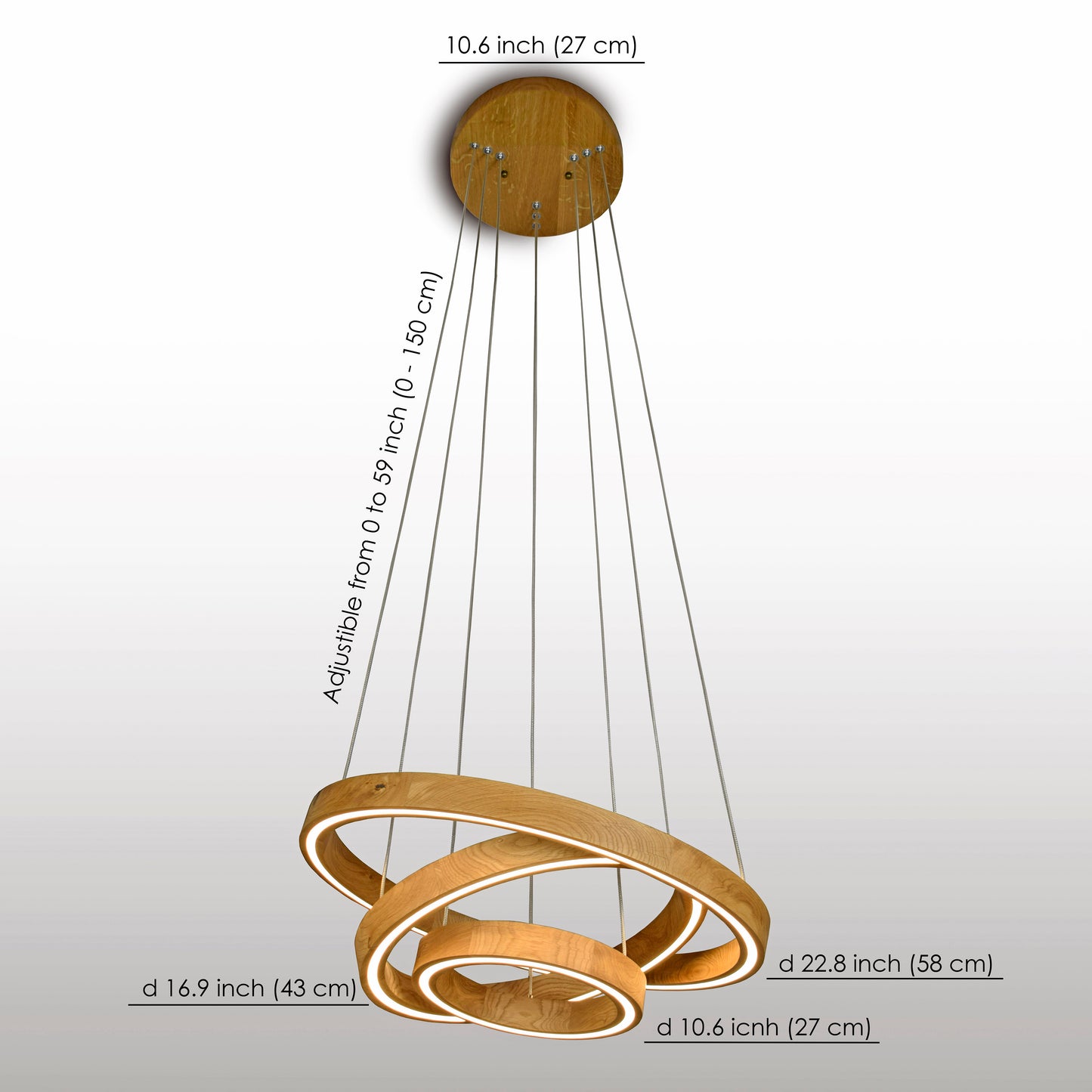 Solis Wooden Round Сhandelier