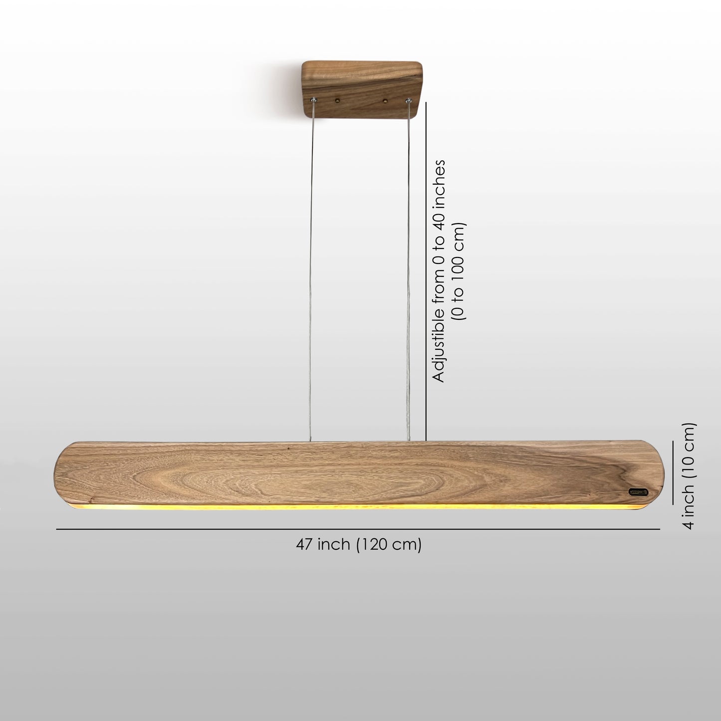 Atlanta Wood Linear Kronleuchter für Esszimmer