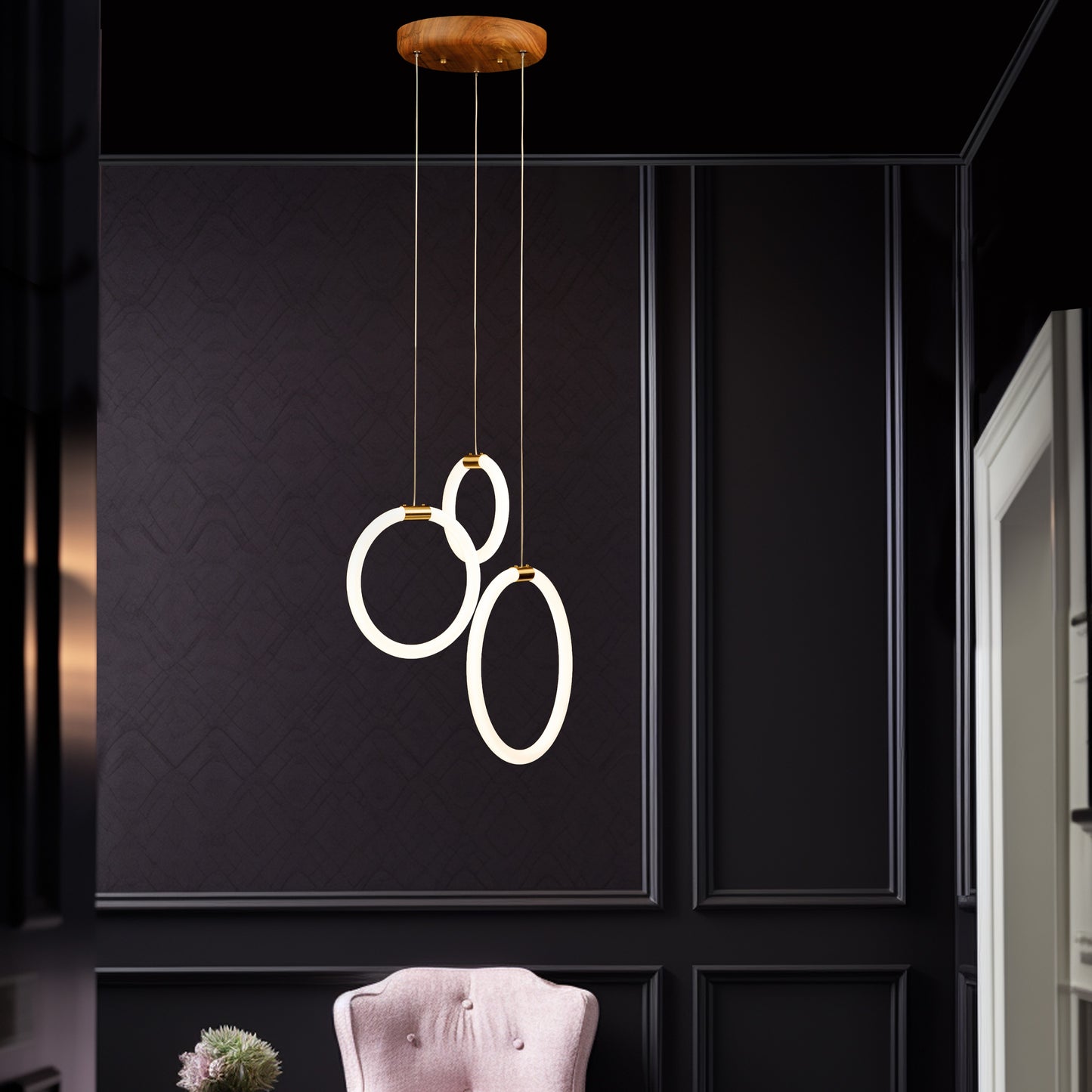 Irvin Chandelier with 3 led rings