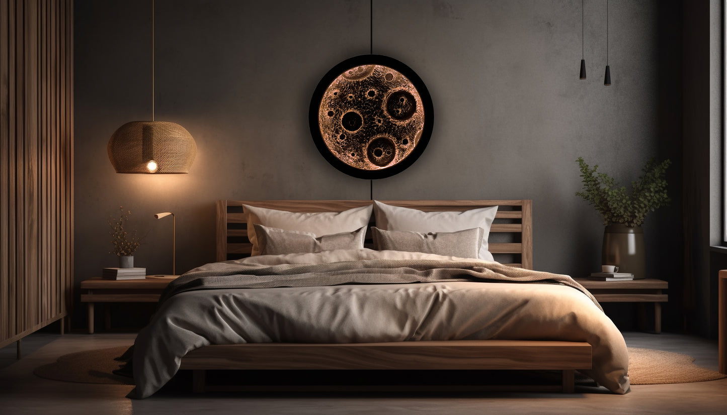 unique lamp in the bedroom