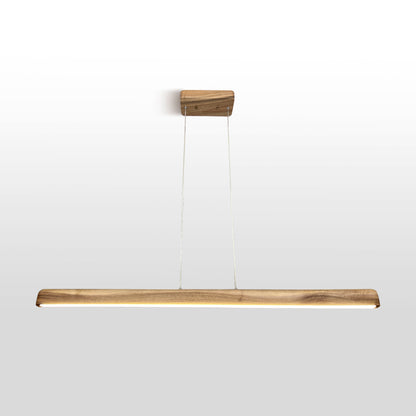 Gilbert Wood Linear Pendant Light over kitchen island