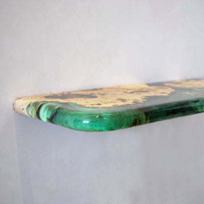 Transparent Epoxy Wood Wall Shelf