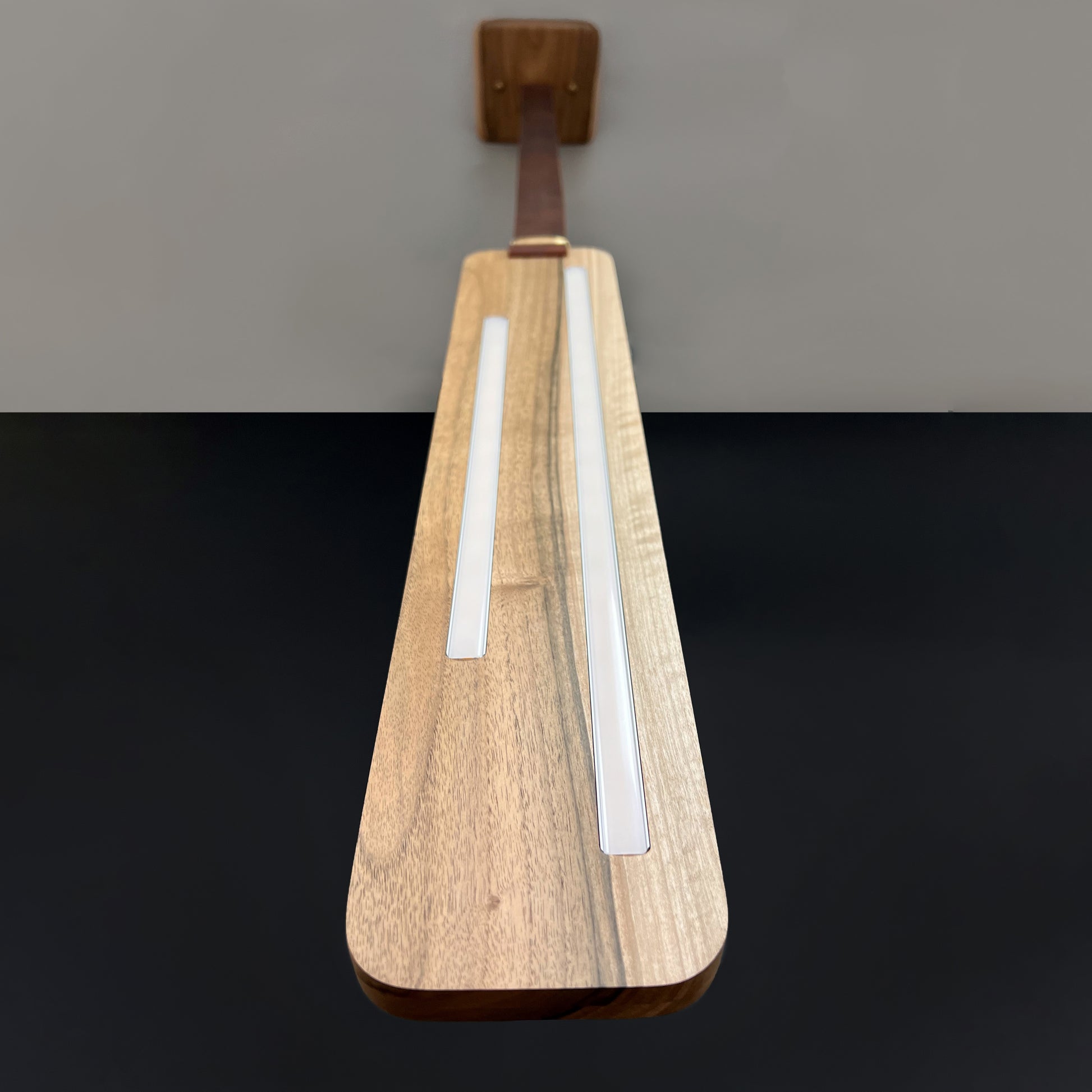 designer hanging sconce made of wood