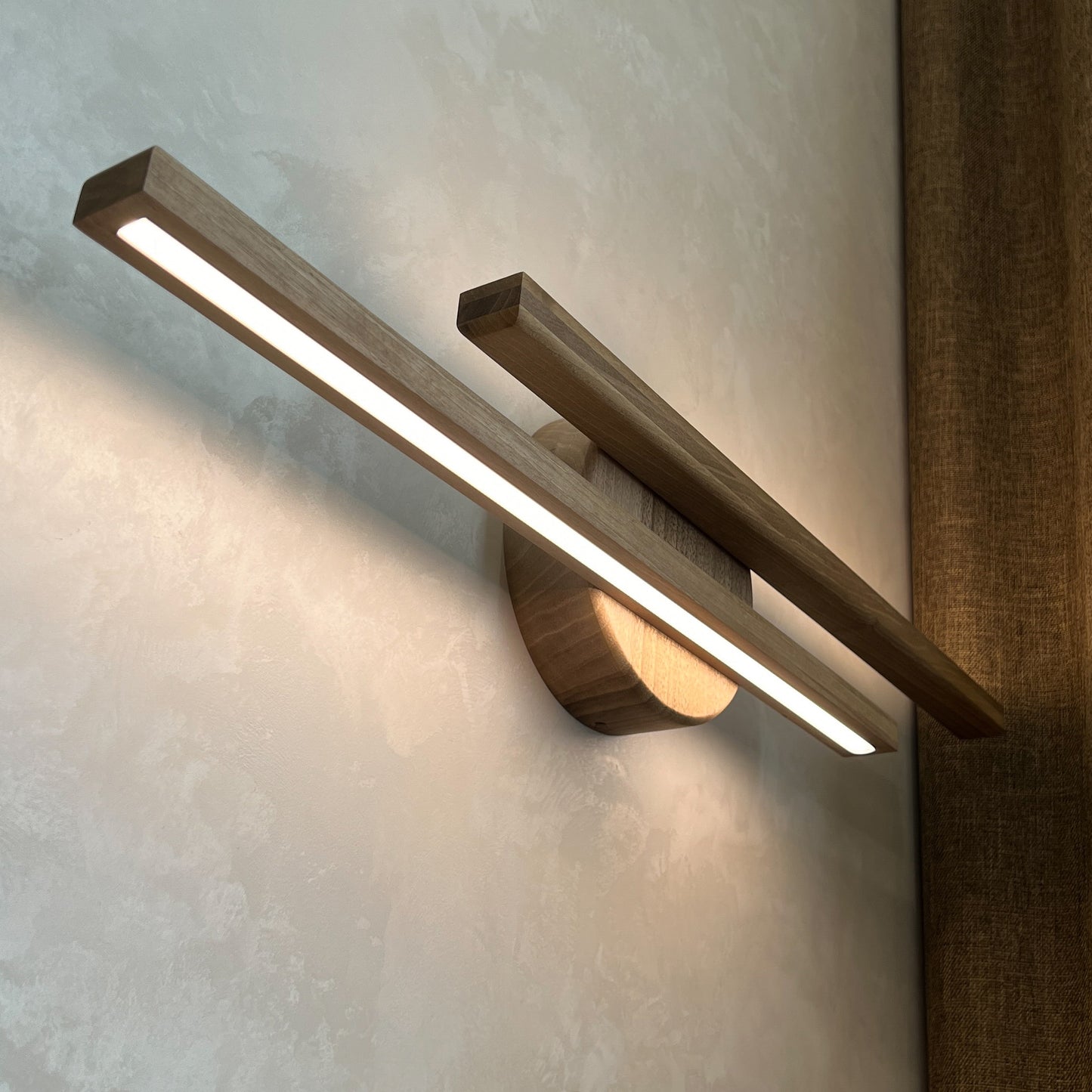 wooden wall sconce