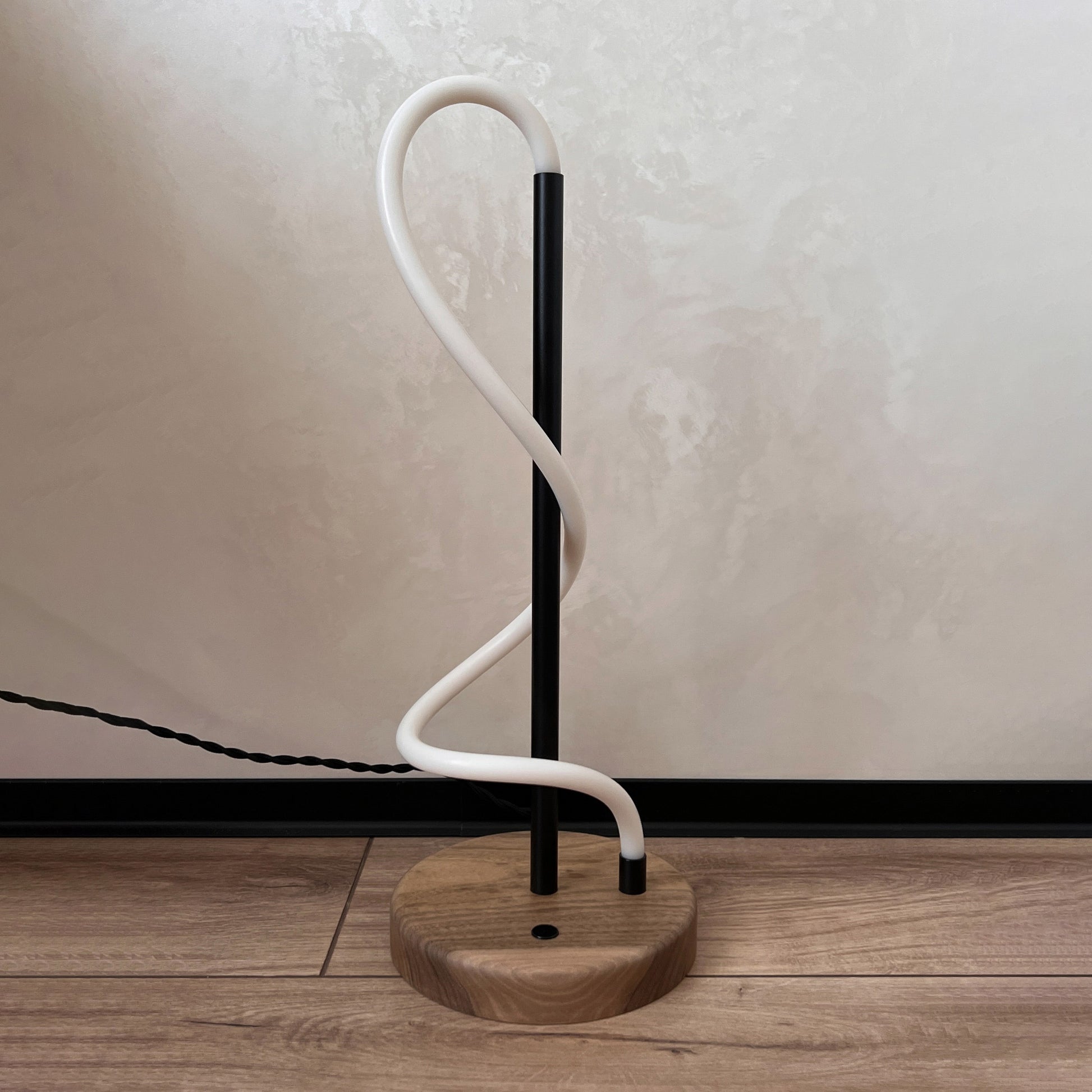 black table lamp