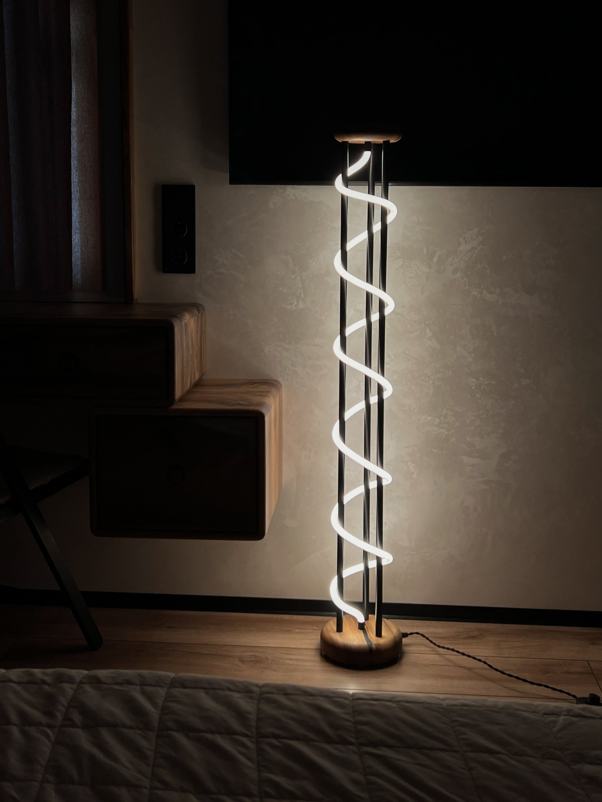 Black floor lamp