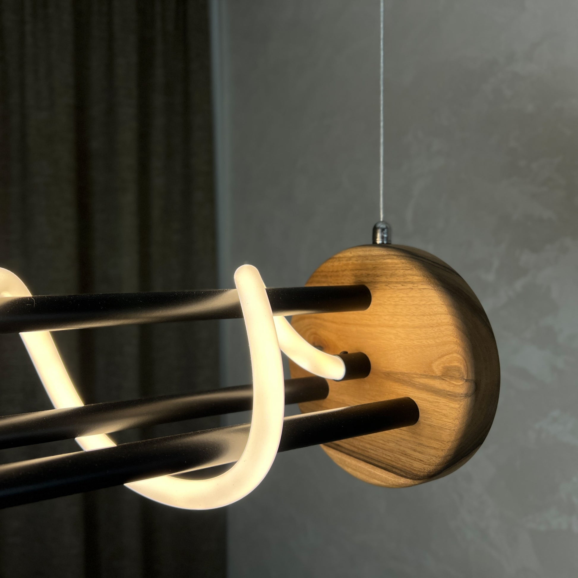 black pendant light