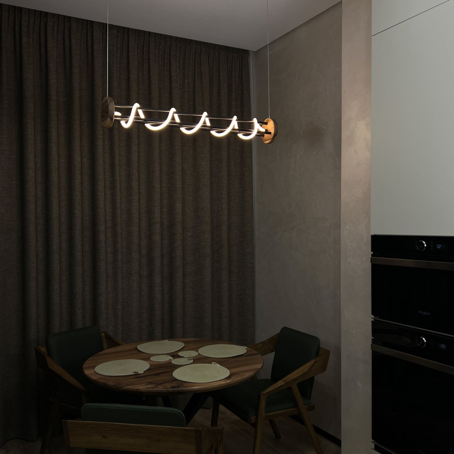 Allen Black Hanging Chandelier for the kitchen