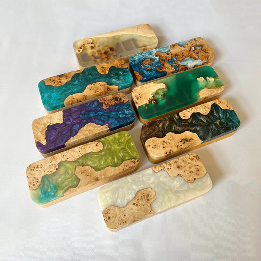 Epoxy & Wooden Pill Box