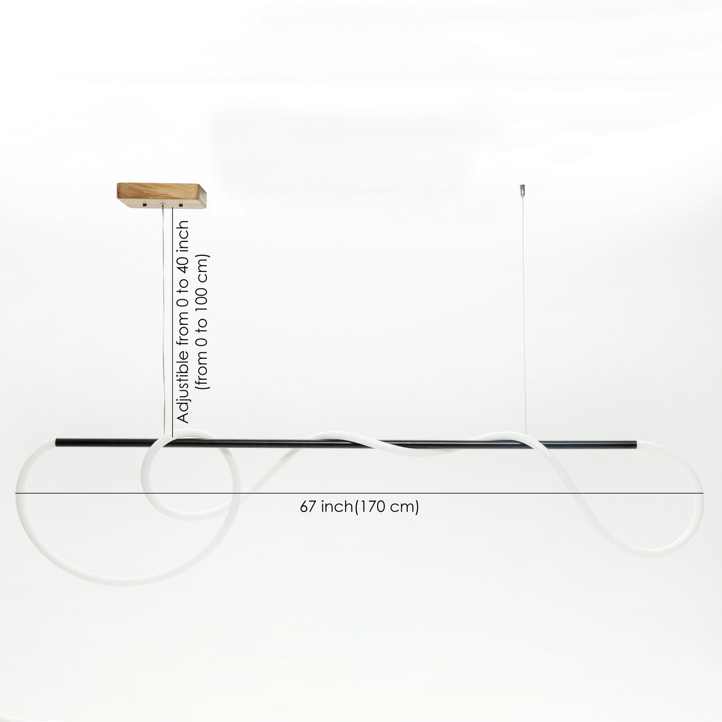 dimensions of a linear chandelier