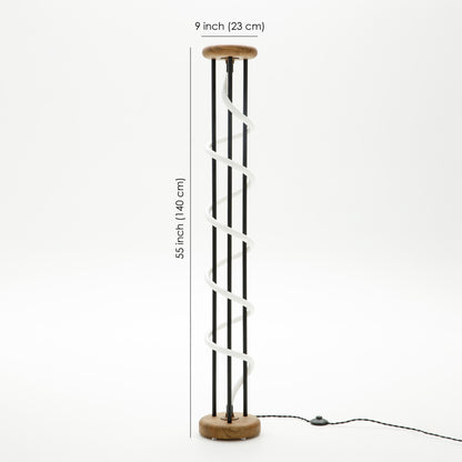 dimensions of a black floor lamp