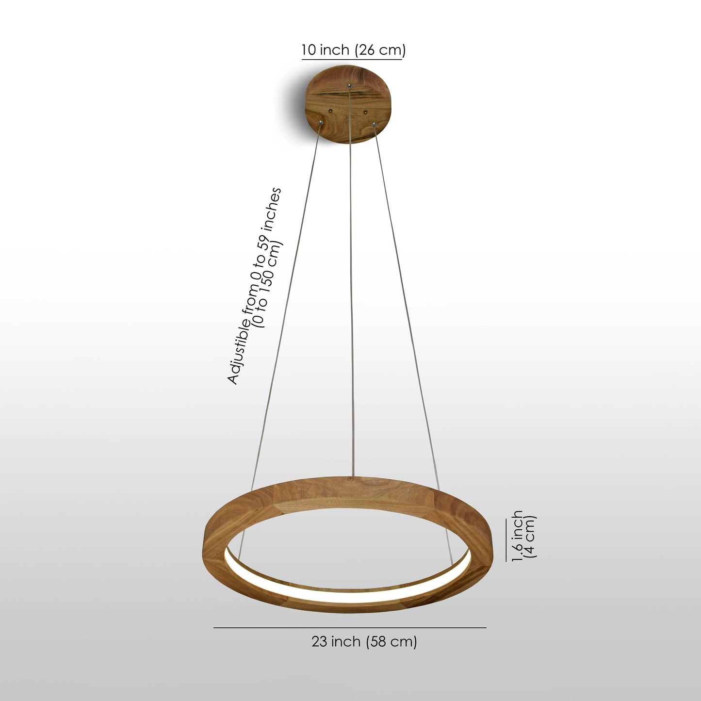 Dimensions to the round chandelier for dining room