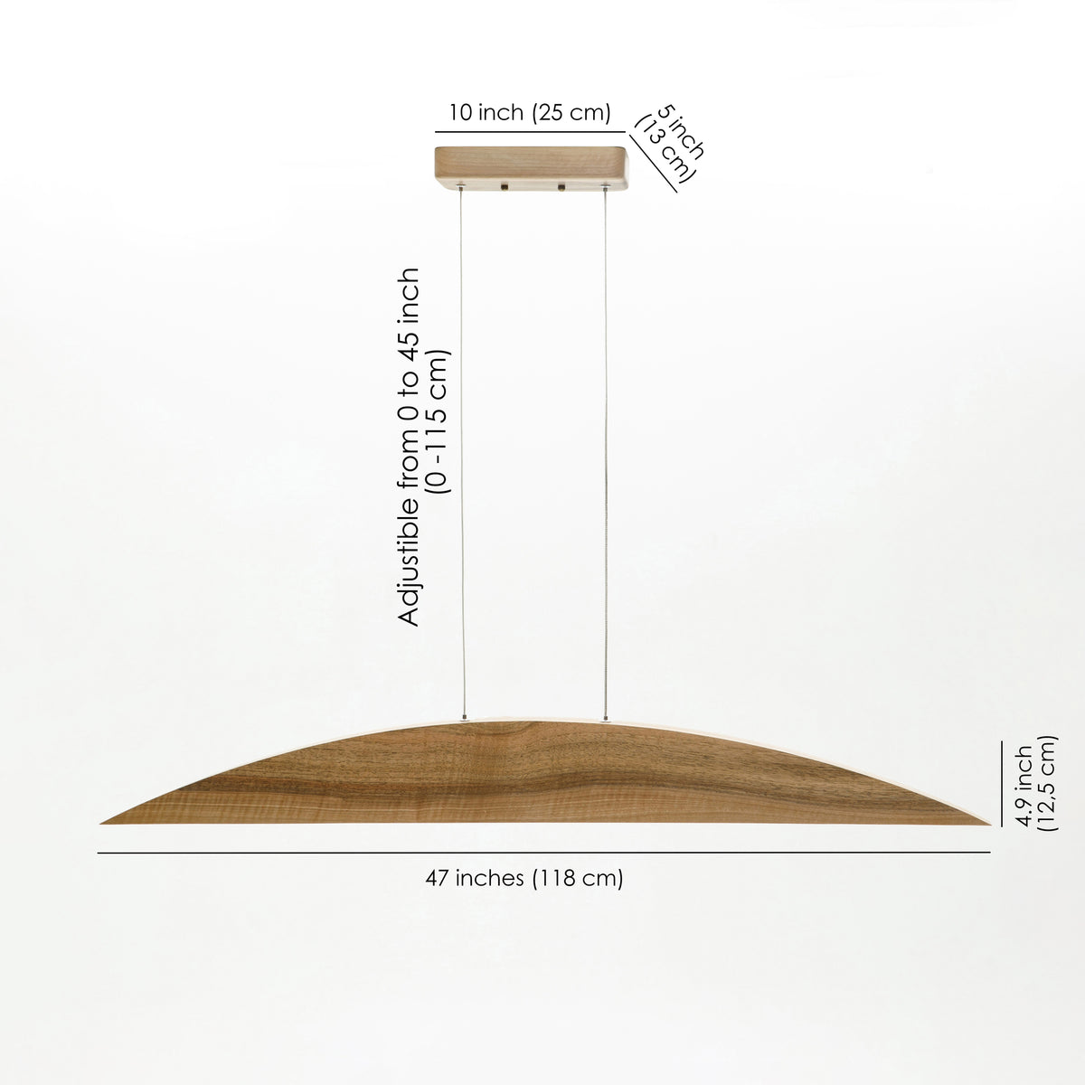 Gilbert Wood Linear Pendant Light