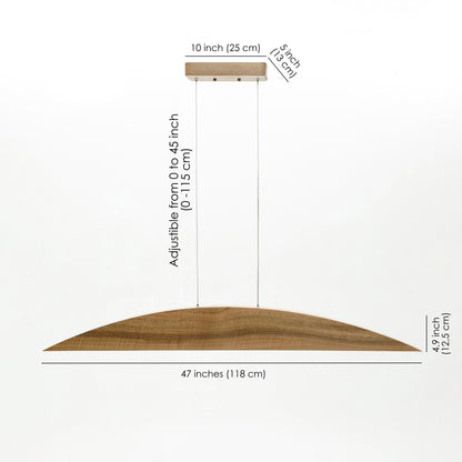 Dimensions of the Tahoma chandelier