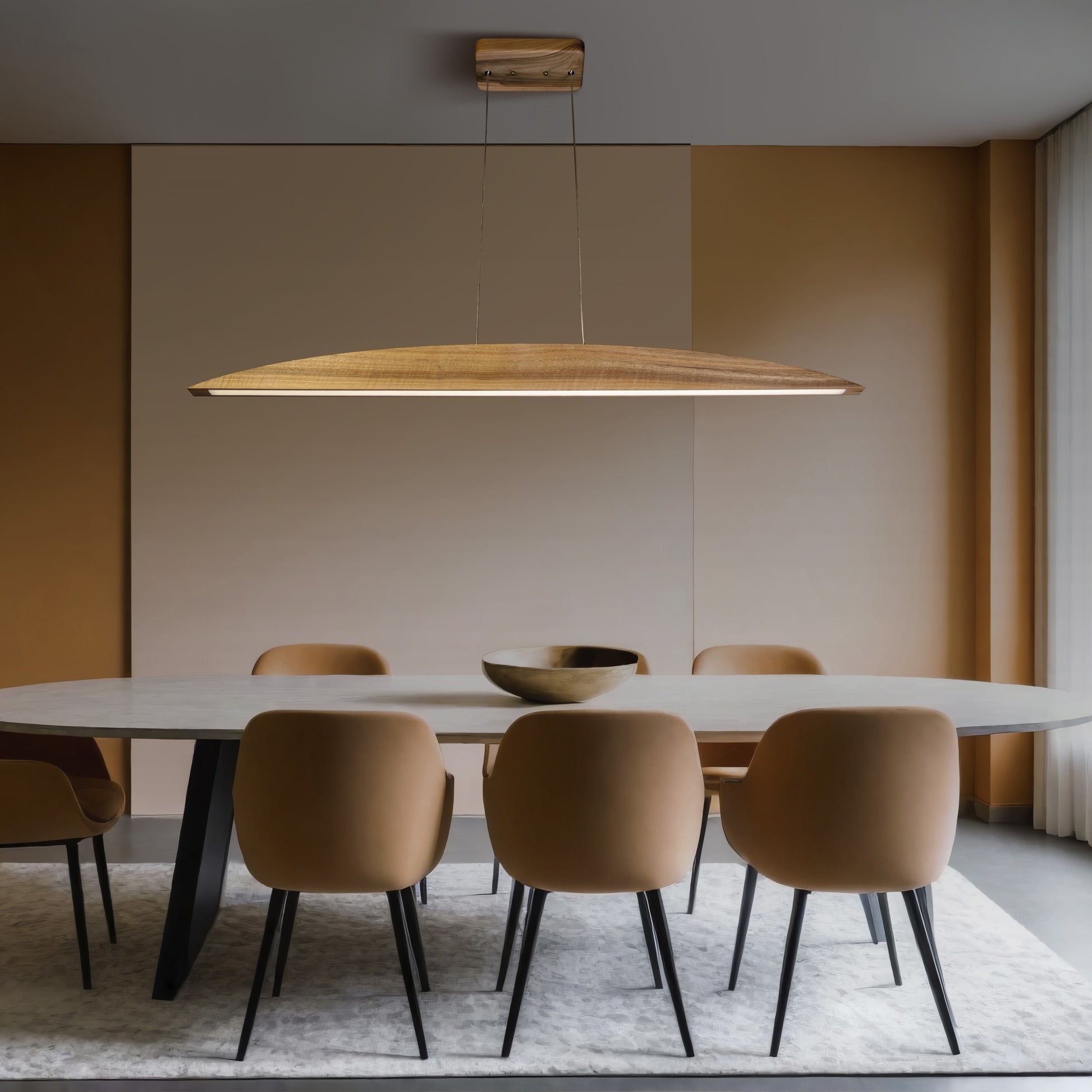 Linear Wooden Pendant Light Tahoma 