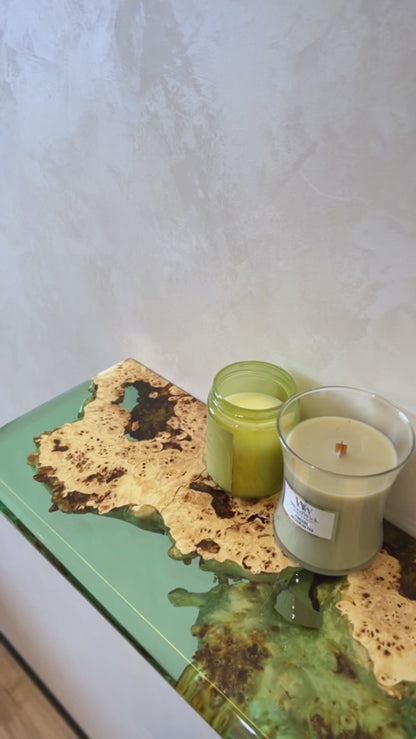 Transparent Epoxy Wood Wall Shelf
