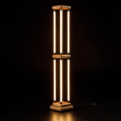 wooden tripod floor lamp