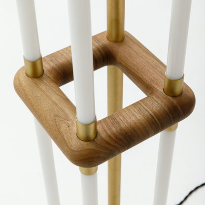 standing wooden lamp