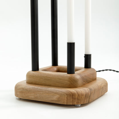 natural wood floor lamp